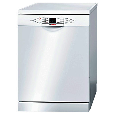 Bosch SMS58M22GB Freestanding Dishwasher, White